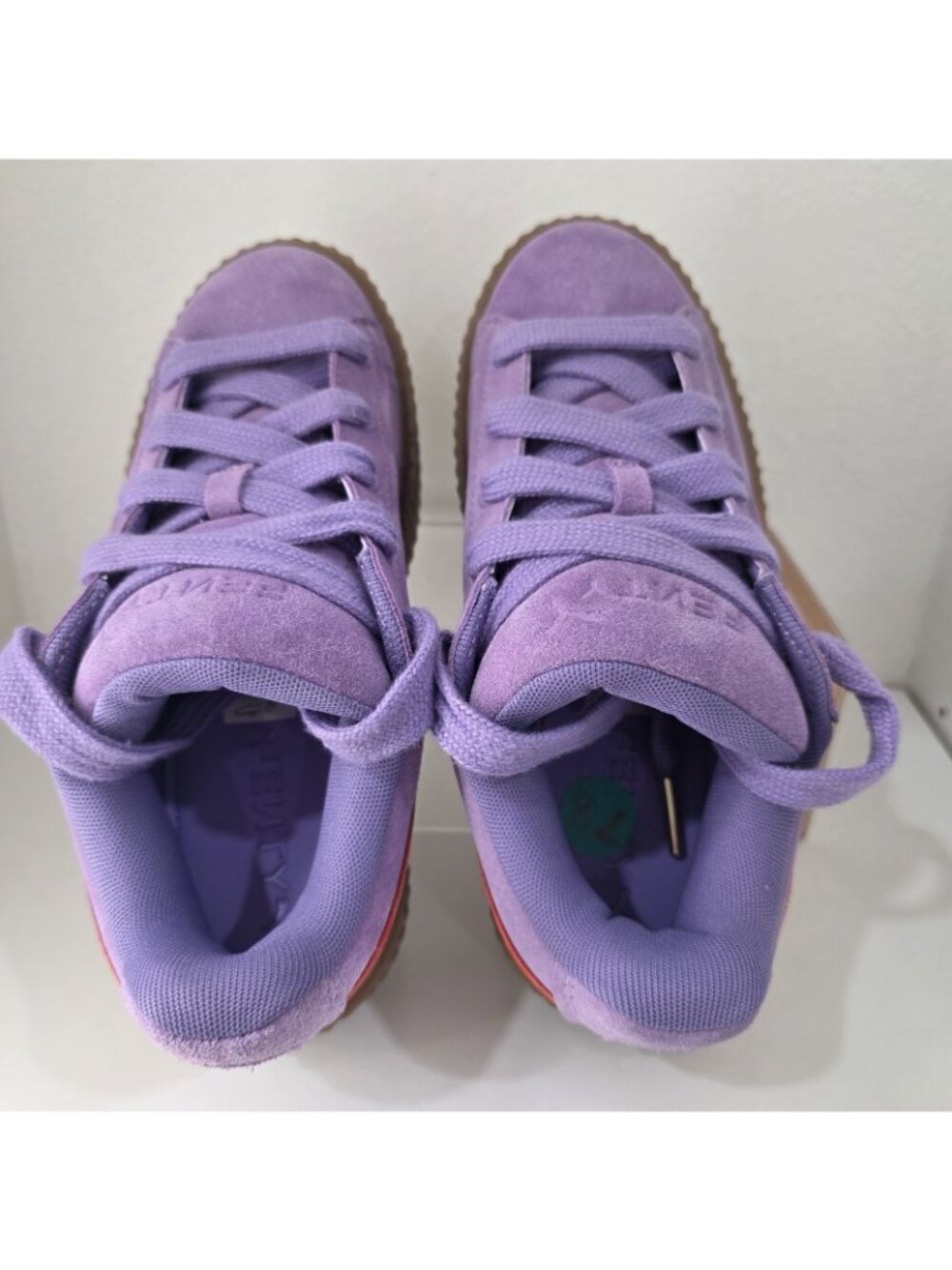 PUMA Rihanna X Fenty Creeper Phatty Lavender Red Shoes Sneakers NEW Womens 7.5 - Picture 4 of 11